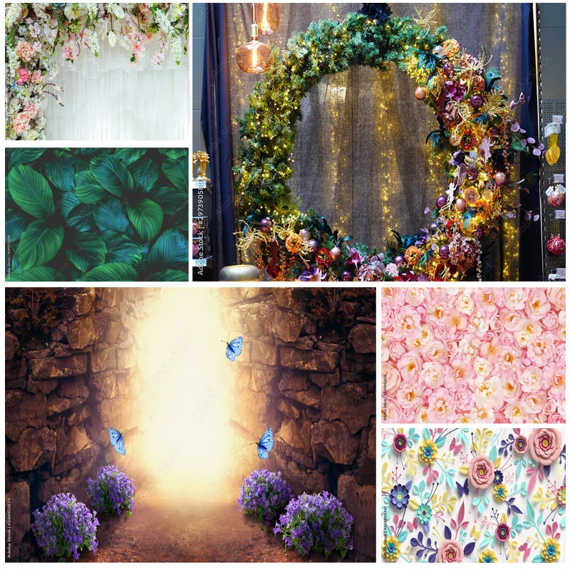 

ZHISUXI Vinyl Photography Backdrops Prop Flower Wall Wedding Valentine's Day Theme Photo Studio Background Props 211223 HHQQ-07