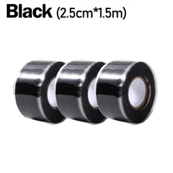 Waterproof Self - Fusing Silicone Repair and Insulation Tape - 5 Roll (Black 1.5 meter)