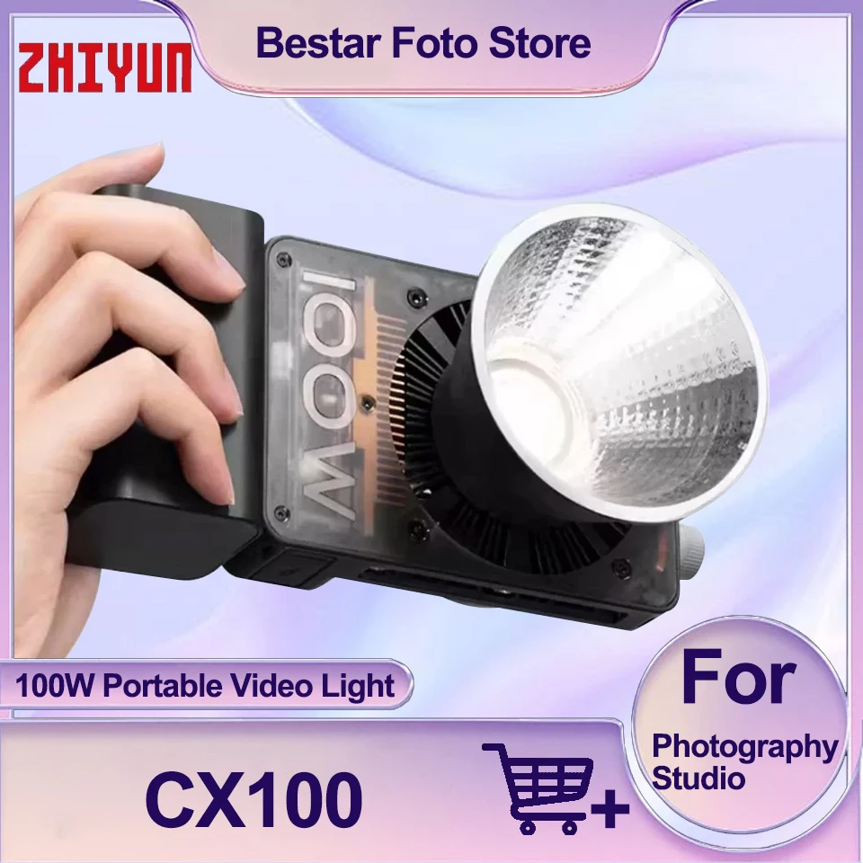 

ZHIYUN CINEPEER CX100 100W Video Light 2700-6500K Bi-color Portable Mini Pocket Lighting for Outdoor Photography Shotting
