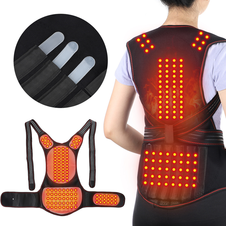  Tourmaline Magnet Heated Vest Magnetic Self-Heating Thermal Clothing Waist Brace Lumbar Pad Corset Postrue Corrector Relief Pain 