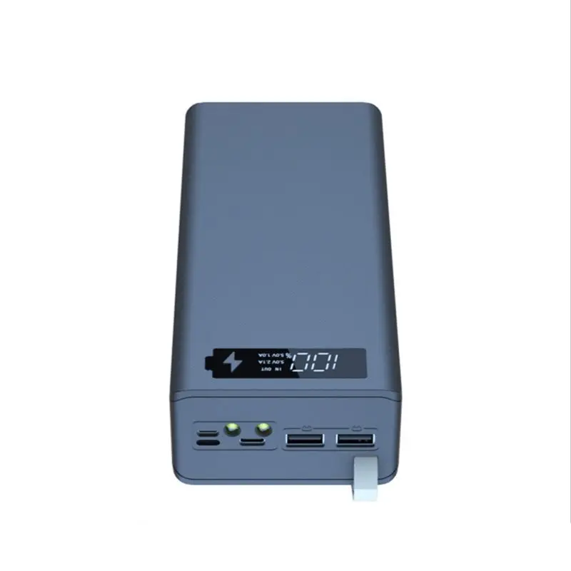 ABIJ-USB 16X18650 배터리 뱅크 케이스 스마트폰 충전용 LED 조명 탈착식 배터리 충전 보관함