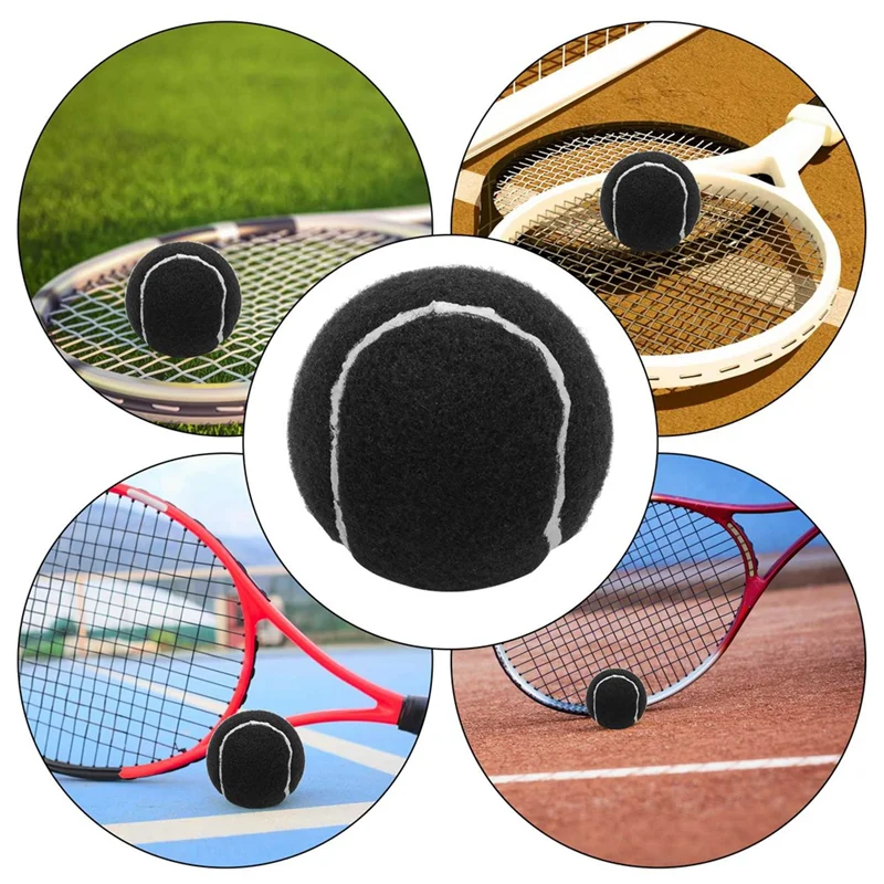 ELOS-24Pcs Pack Tennis Balls Wear-Resistant Elastic Training Balls 66Mm Ladies Beginners Practice Tennis Ball,Black