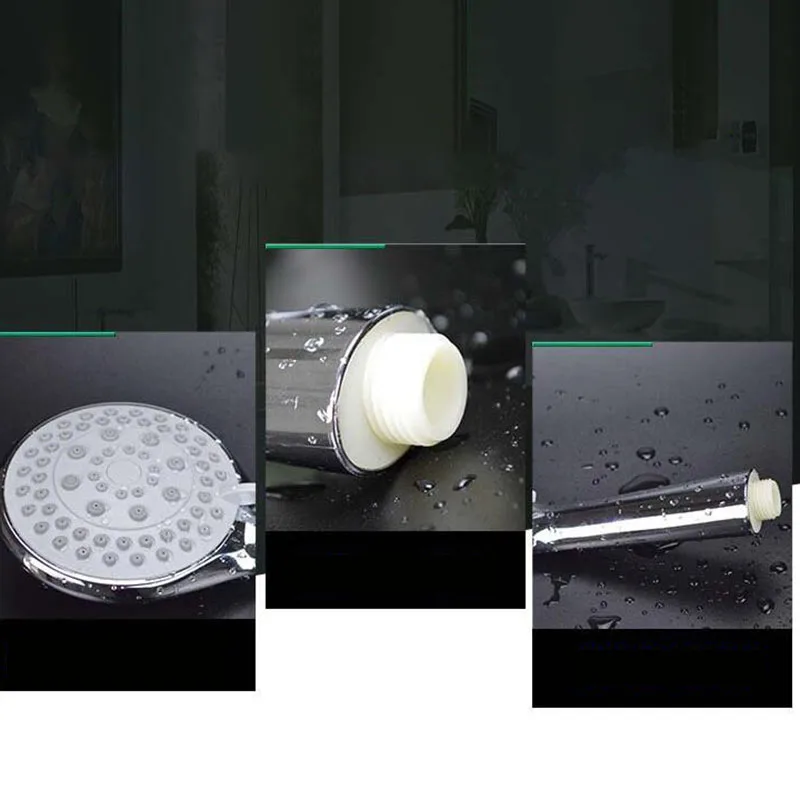 10cm big Handheld Shower Head Water Sprinkle Bathroom Shower Accessories Multi-functions 4-speed ABS Universal Interface 5