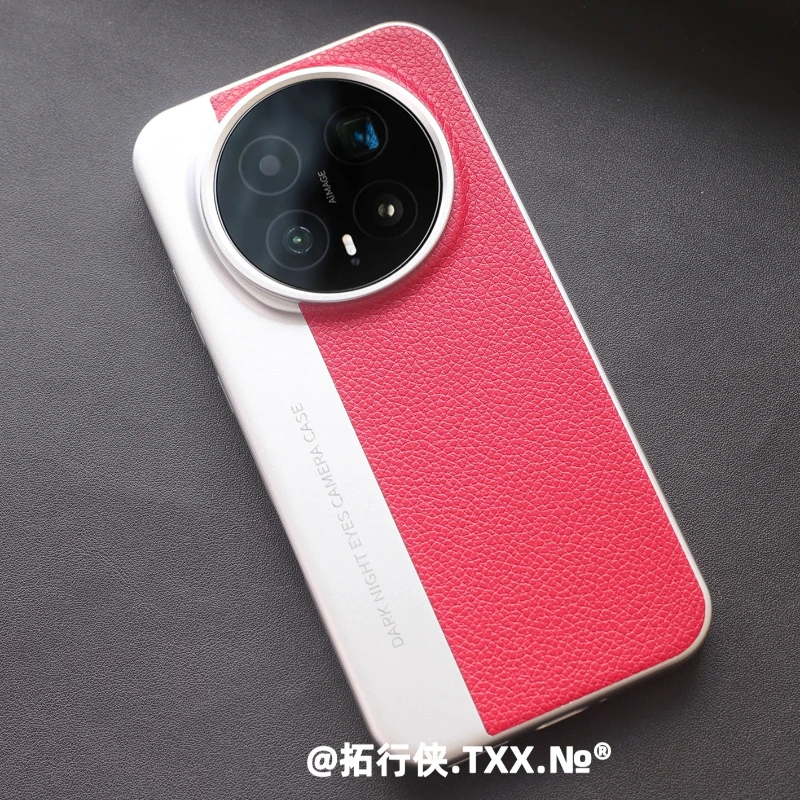 Leather Shockproof Case with Metal Lens Protection - Anti-Fall, Business Luxury