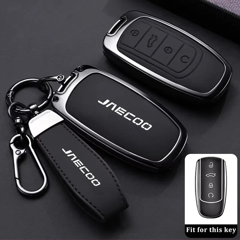 Premium Car Key Case with Keychain - Protective Cover and Holder
