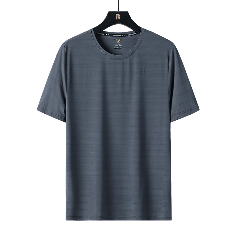 

Ice Silk T-shirt for Men Large Size 8XL Round Neck Couple Clothes Summer Short Sleeve New Arrival Comfortable Public Version.