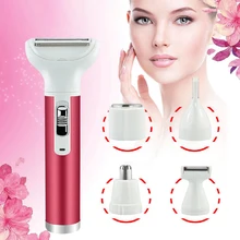 

5 In 1 Electric Bikini Trimmer For Women USB Rechargeable Cordless Womens Shaver For Legs Eyebrows Nose Facial Hair Remover