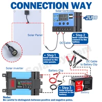 Convertisseur portable 6000W, panneau solaire 600W, conversion de tension 12V pour la sauvegarde d'urgence, la pêche, la construction et les voyages 6
