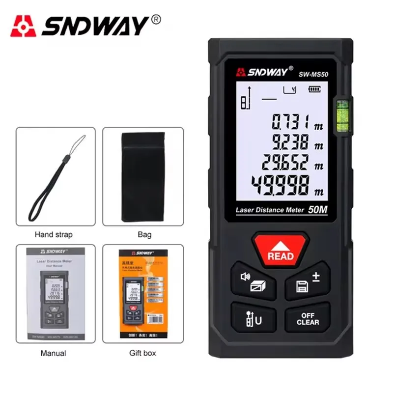 Laser Rangefinder 120m 100m 70m 50m Laser Distance Meter Electronic Roulette Digital Rang Finder Trena Tape Lazer Measure Tools