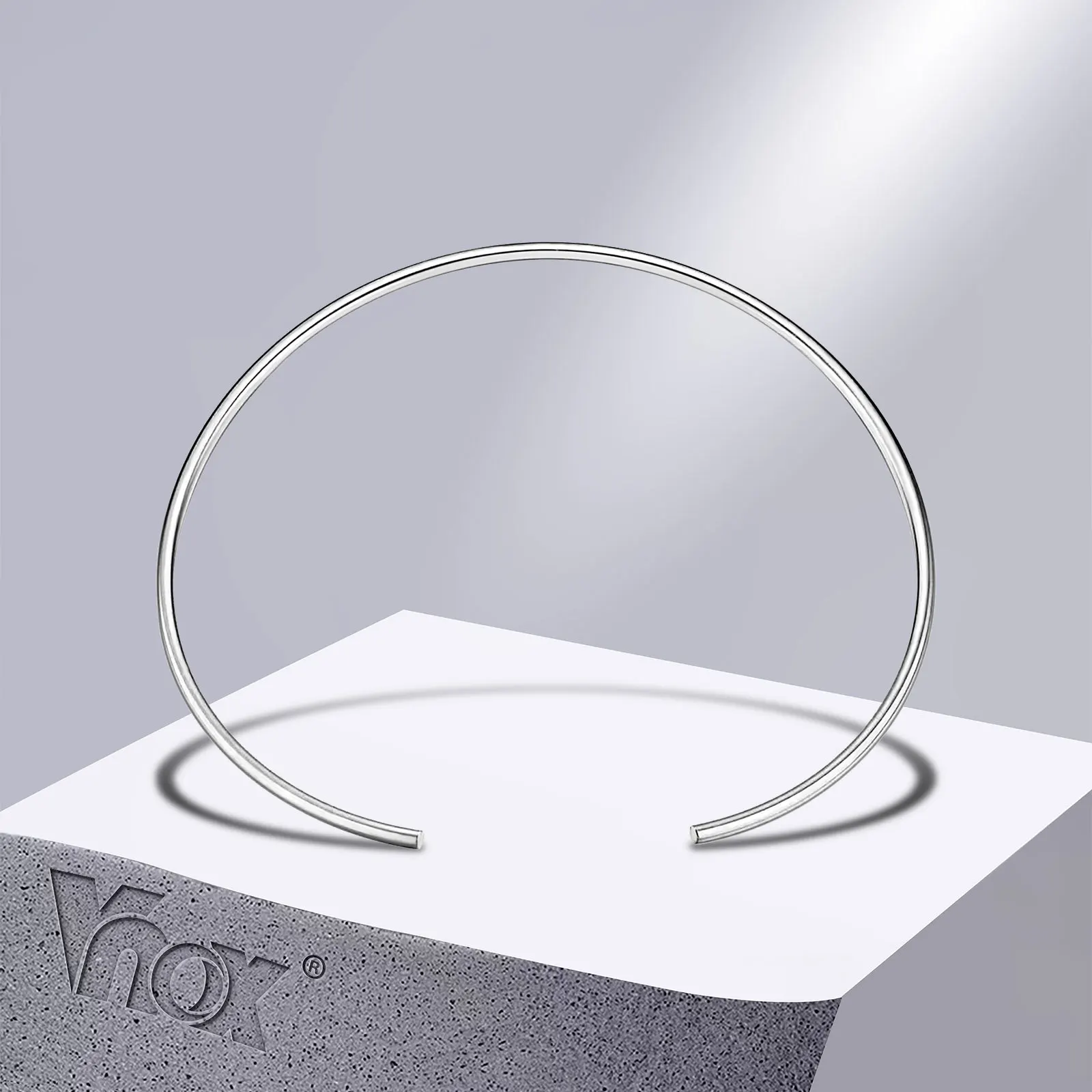Vnox Minimalist Women Torques Gold Color Stainless Steel Choker Chic Dainty Streetwear Club Necklaces