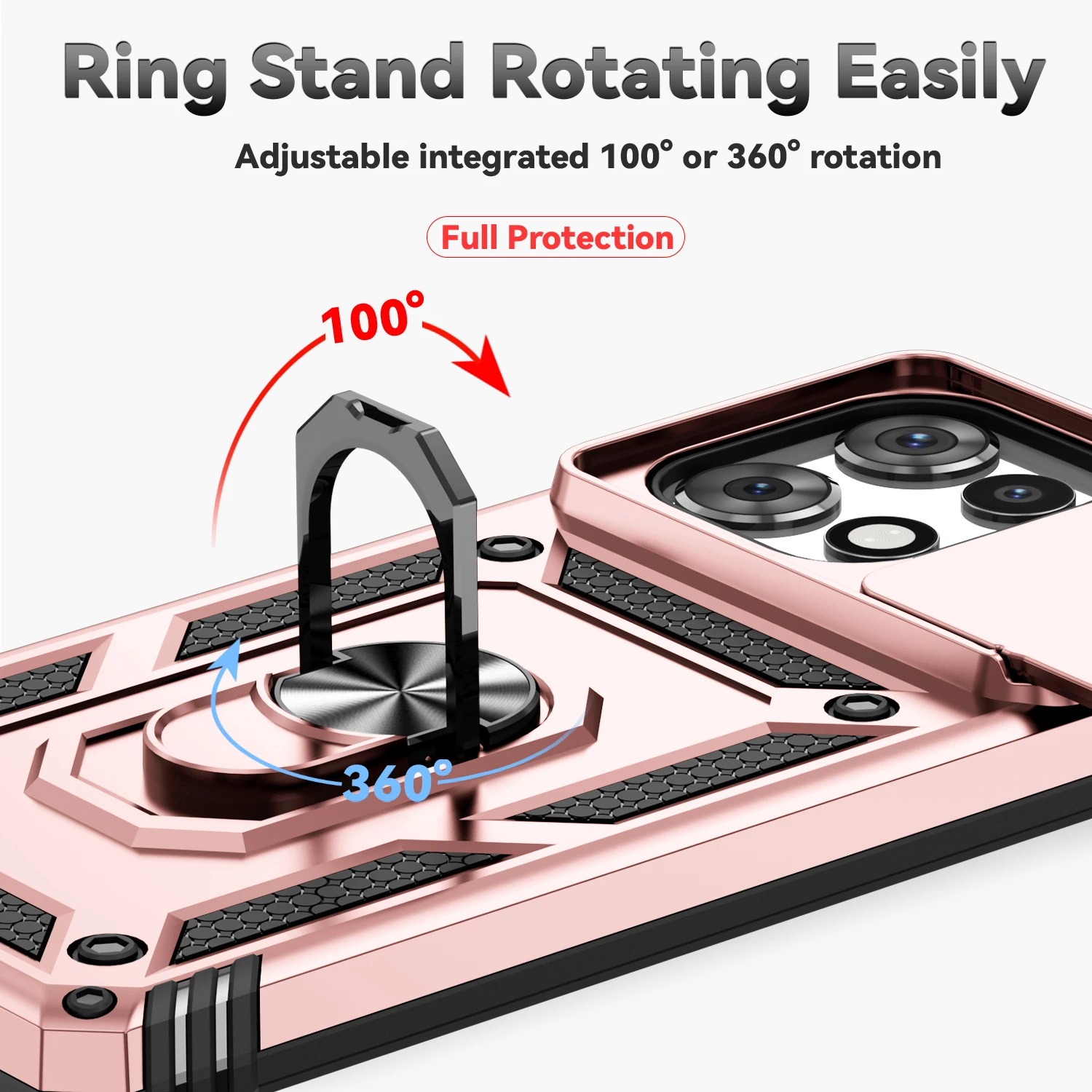 Anti-Drop Magnetic Ring Stand Phone Case with Car Mount Capability