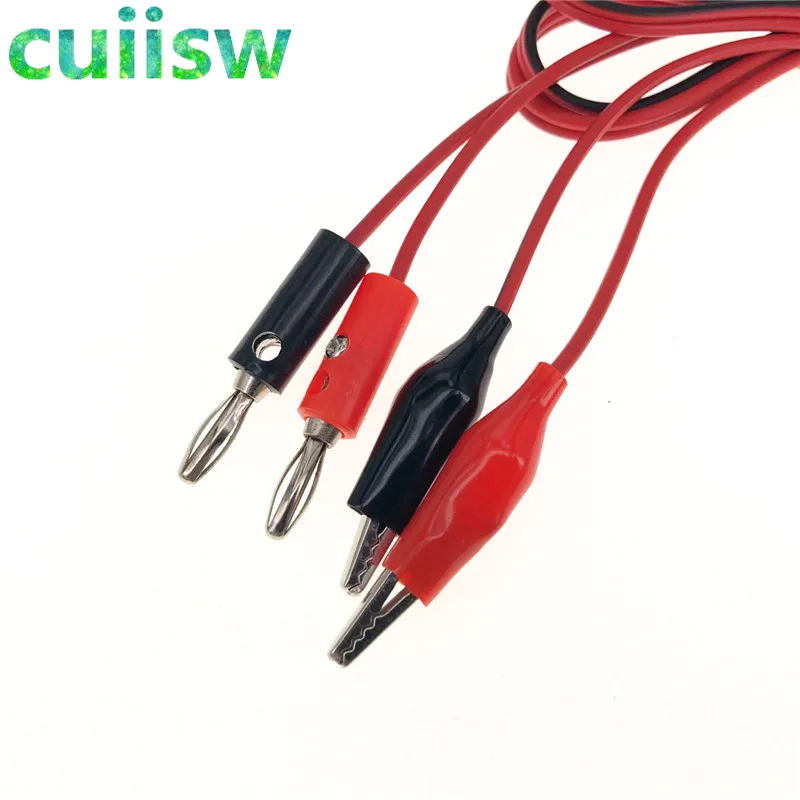 Alligator Testing Cord Lead Clip to Banana Plug 1 Pair for Multimeter Test alligator clips