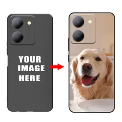 Personalized Black Soft Cover DIY Photo Case for Vivo Y22S (Global) (DIY Black TPU Case)