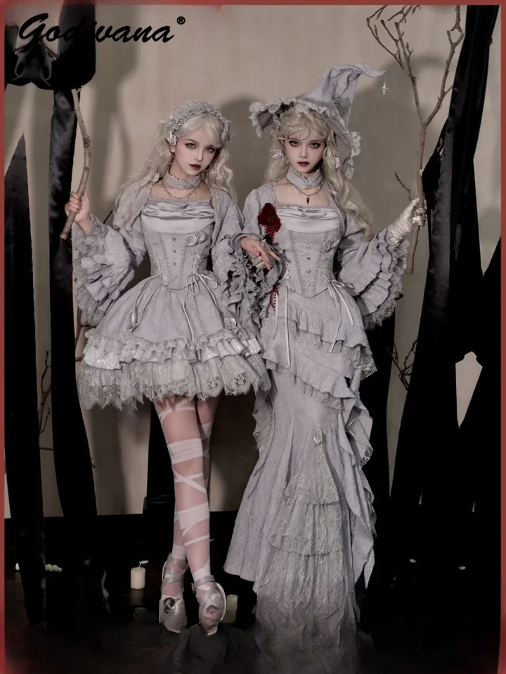 女性用ゴシックフィッシュテールスカート,女の子用ロリータジーンズ