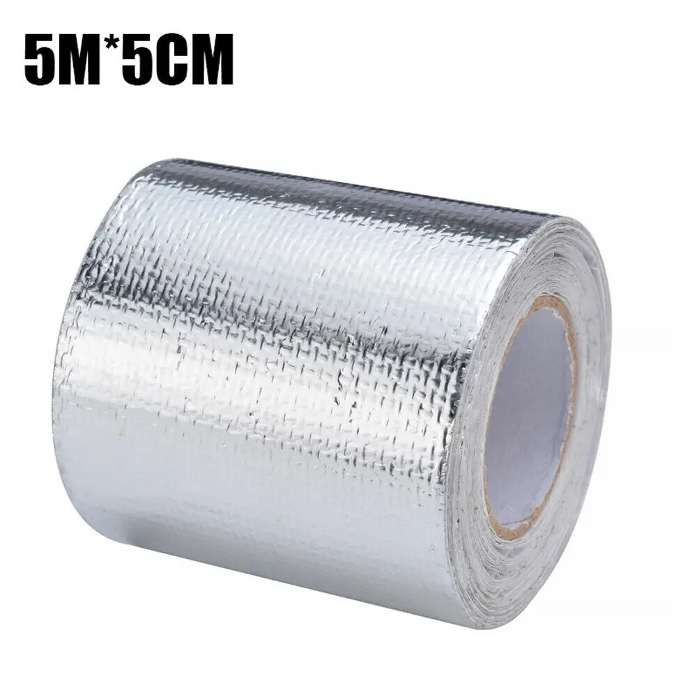 5CM x 5M Reflective Self Adhesive Tape Gold/Sliver High Temperature Heat Insulation Shield Wrap Tape Bandage Roll Universal adhesive tape insulation tape insulating tape