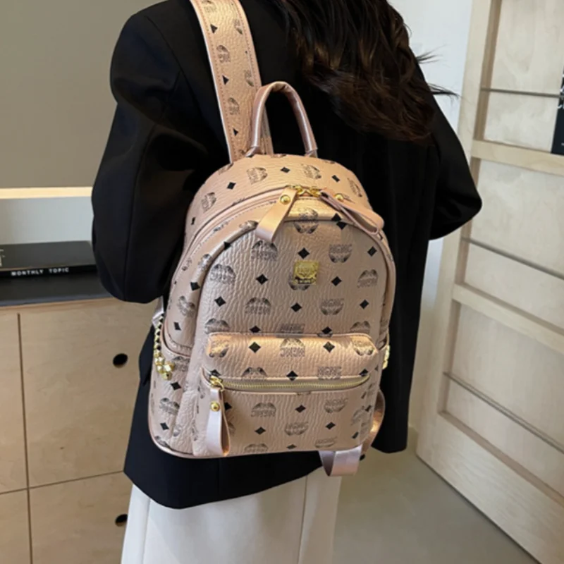 Nuovo zaino da donna con stampa retrò, borsa da viaggio alla moda per il tempo libero, di grande capacità, borsa da donna alla moda, versatile ed elegante - immagine 6