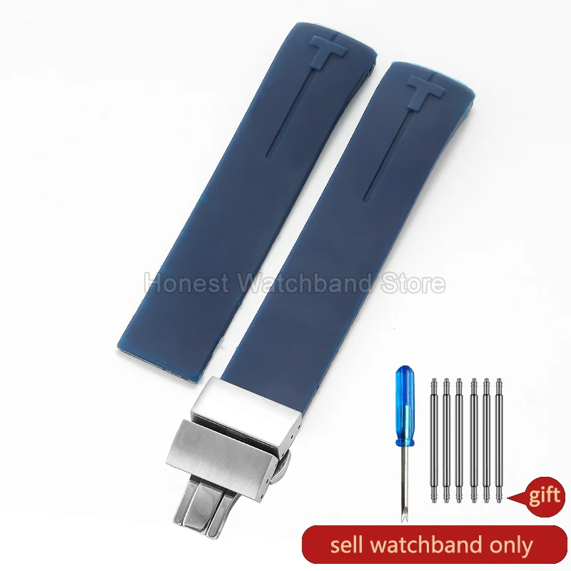Premium Quality Waterproof Silicone Watch Strap - Orange Red Blue