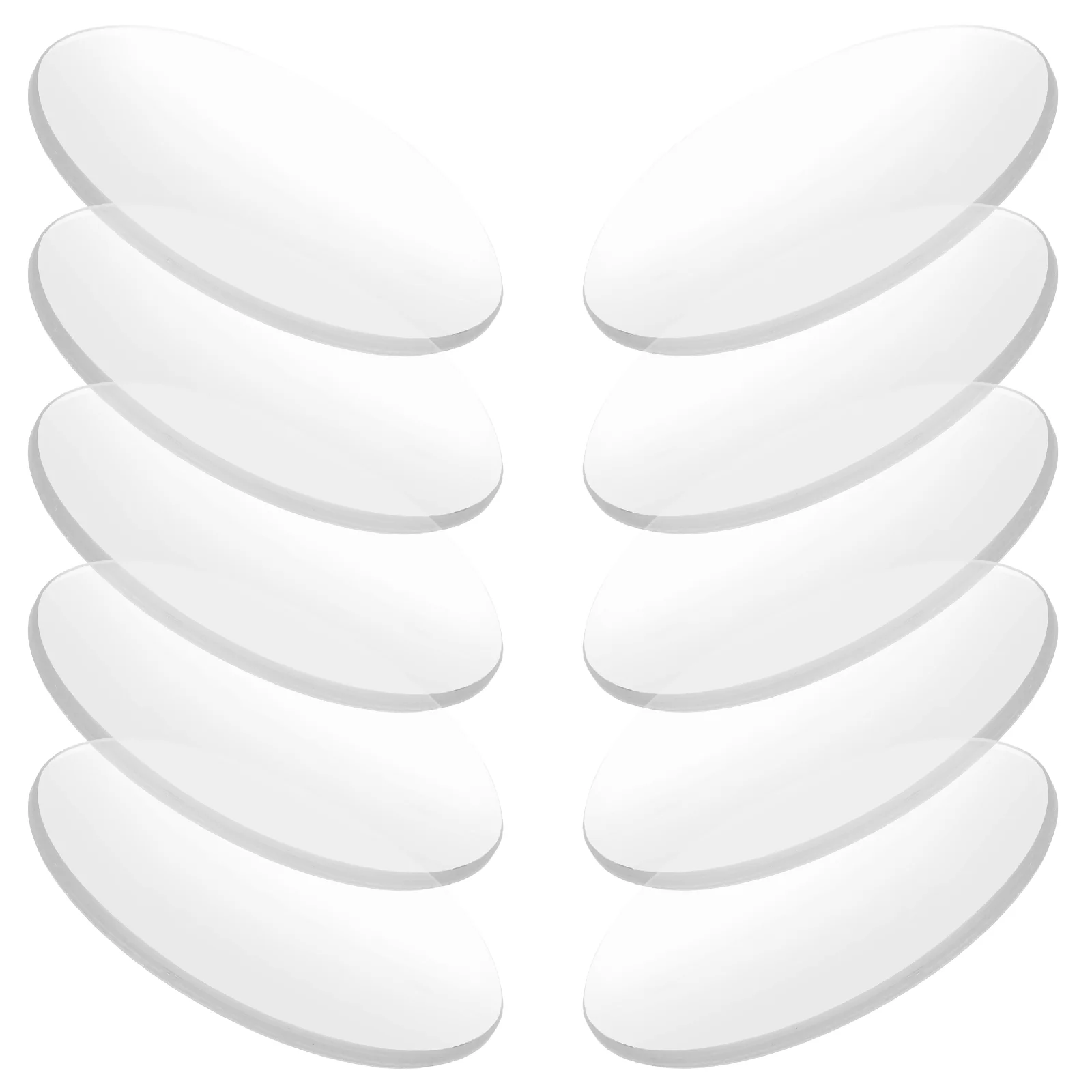 10pcs Acrylic Convex Magnifier Lens 41mm Double Sided Optical Experiment Physics Lab Teaching Tools Science Equipment
