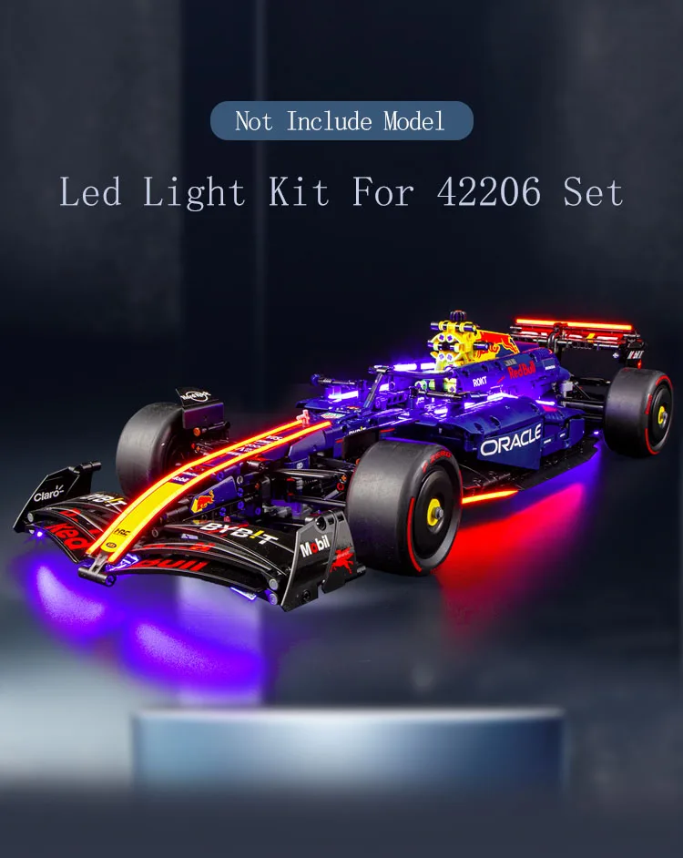 Lighting Led Kit For LEGO 42206 racle Red Bull Racing RB20 F1 Car