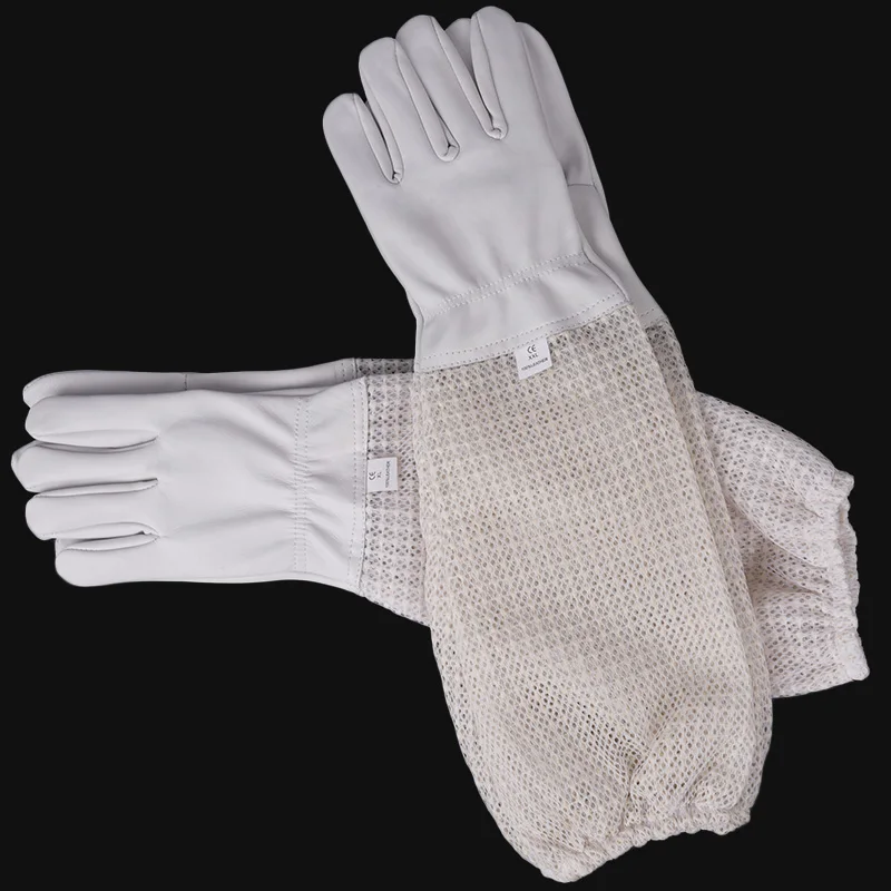 1 Pair Breathable Ultra Mesh Beekeeping Gloves Bee Clothing Accessories Beehive Gloves Bee Farm Supplies Beekeeping Tools