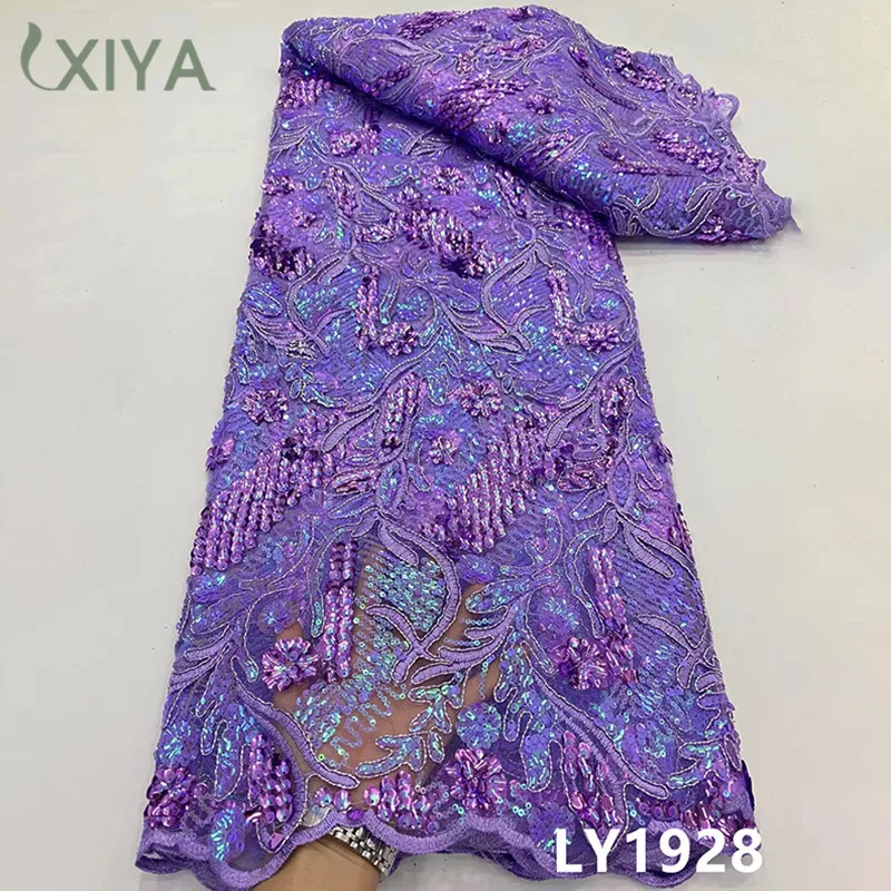 Lace Fabric Free Shipping Nigeria Nigerian Embroidery Mesh Sequins