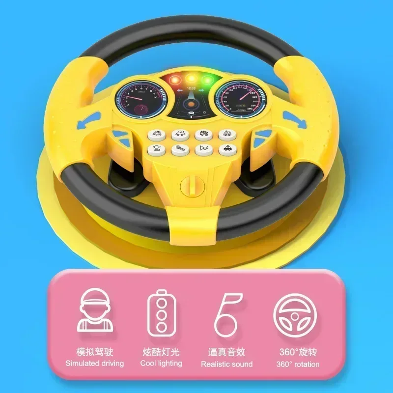 Infant Shining Interactive Steering Wheel Toy for Early Childhood Development