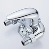 G1/2" Bathtub Shower Faucet Hot and Cold Water Mixing Valve Bathroom Set Countertop Mounted Chrome Plated Valve Bath Shower Set 6