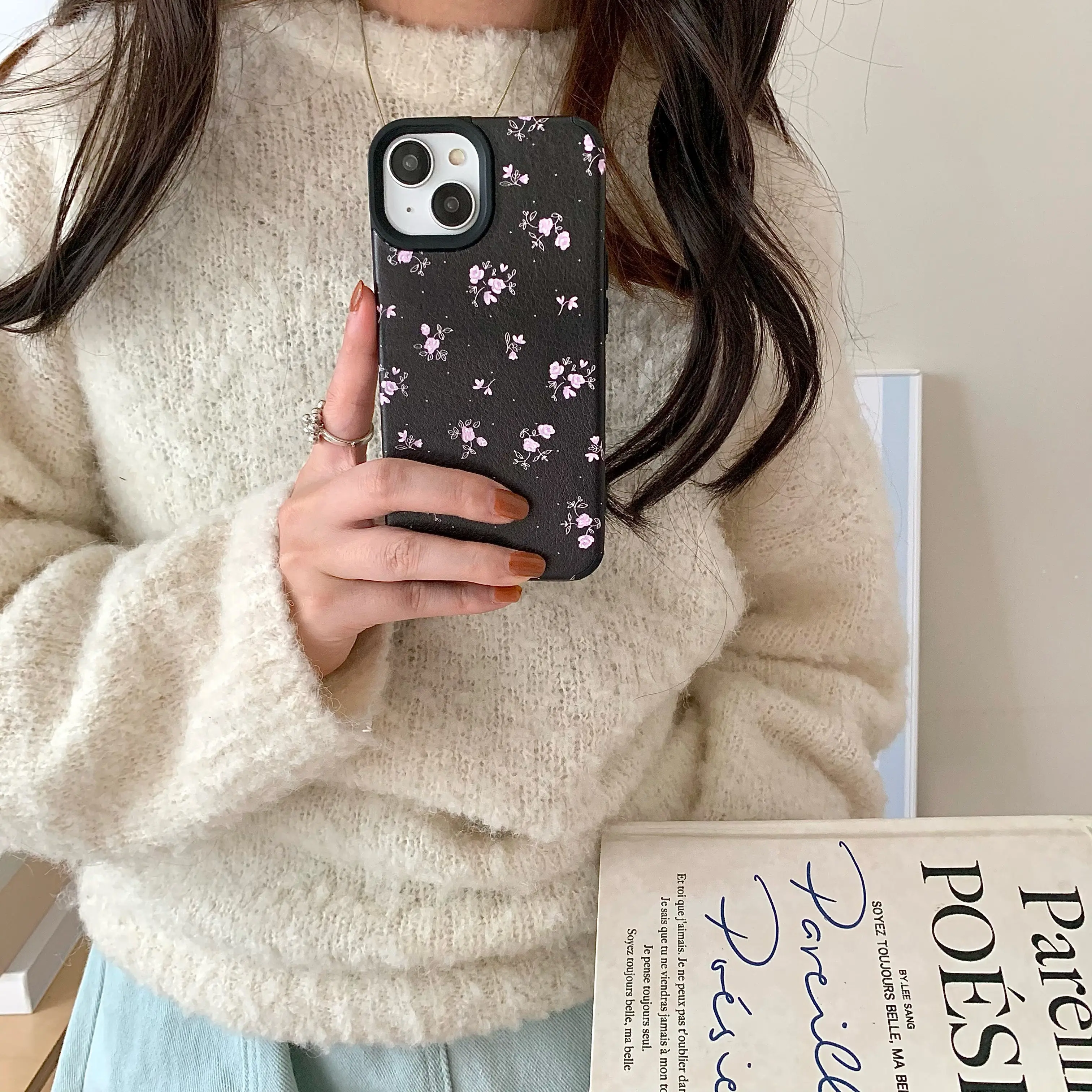 Full-Screen Pink Florals iPhone Case