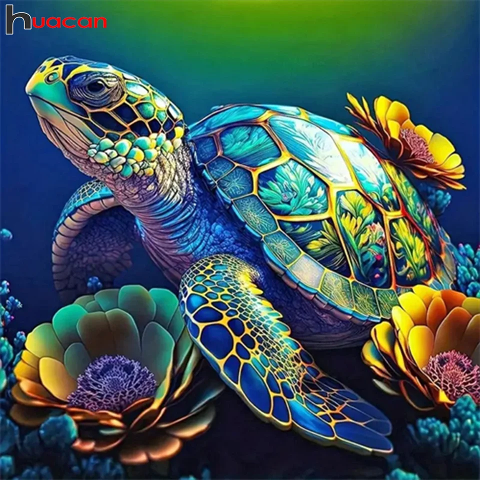 5d Diamond Painting New Flower Tortoise Colorful Home Decor Full  Square/round Mosaic Animal Sea Turtle Embroidery Wall Art - AliExpress