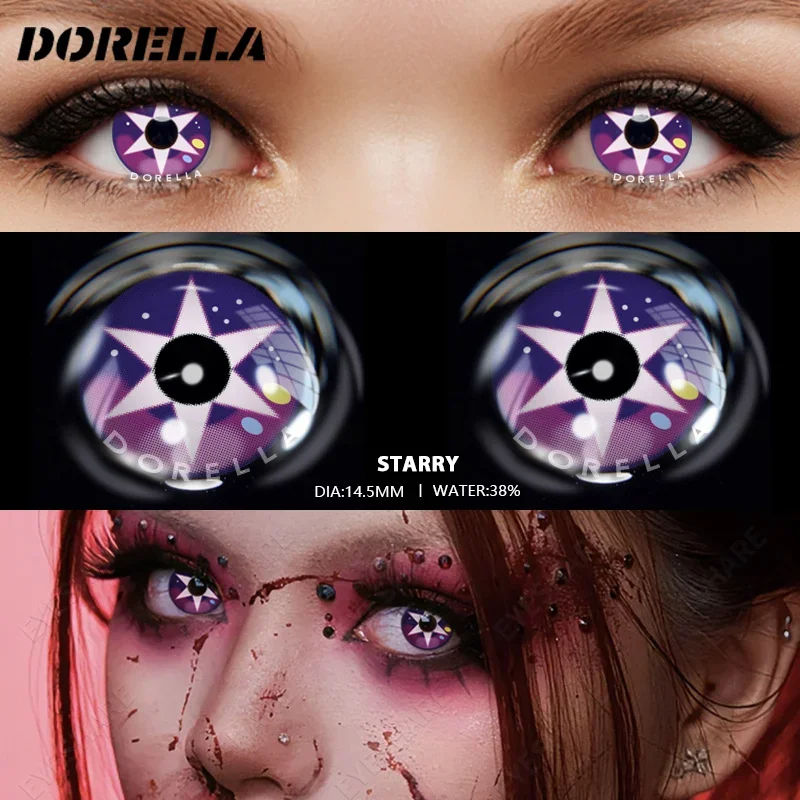 Spooky White Mesh Blind Halloween Cosplay Contact Lenses