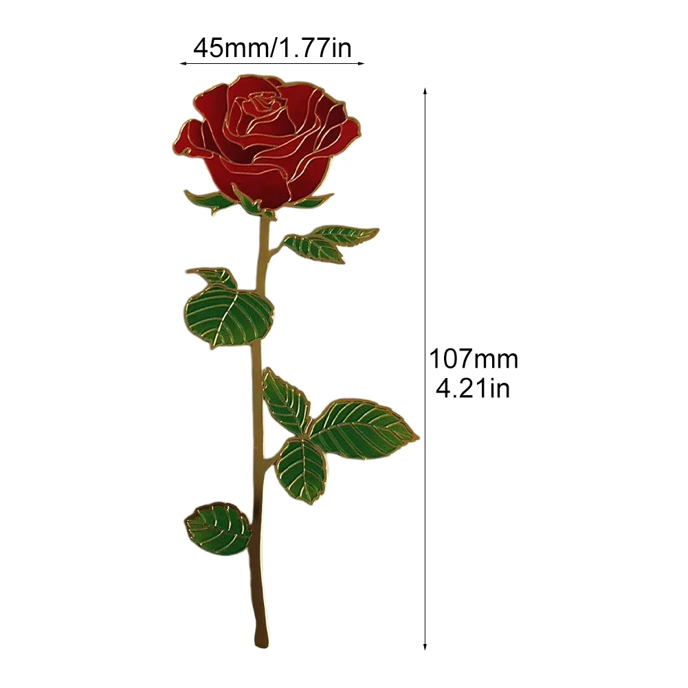 Metal Bookmark Bookmark Page Holder Bookmark Holder Metal Bookmark For Reading Lovers Birthday Red Rose Valentines Day Multi Purpose