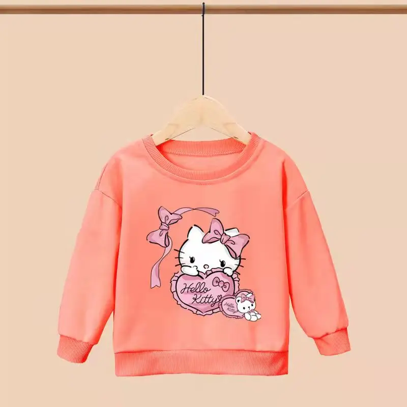 thumbnail image 1 of Hello Kitty-suéter de tendencia de otoño para niños y niñas, camisetas de manga larga con estampado informal coreano, camisetas, ropa para niños, 1 of 5