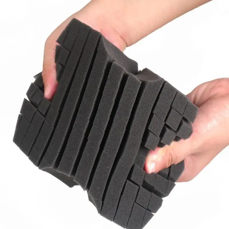 Dual-Sided Red/Black Sponge for Improved Grip and Easy Access in Tight Spaces - Ideal for Rinseless Car Washing