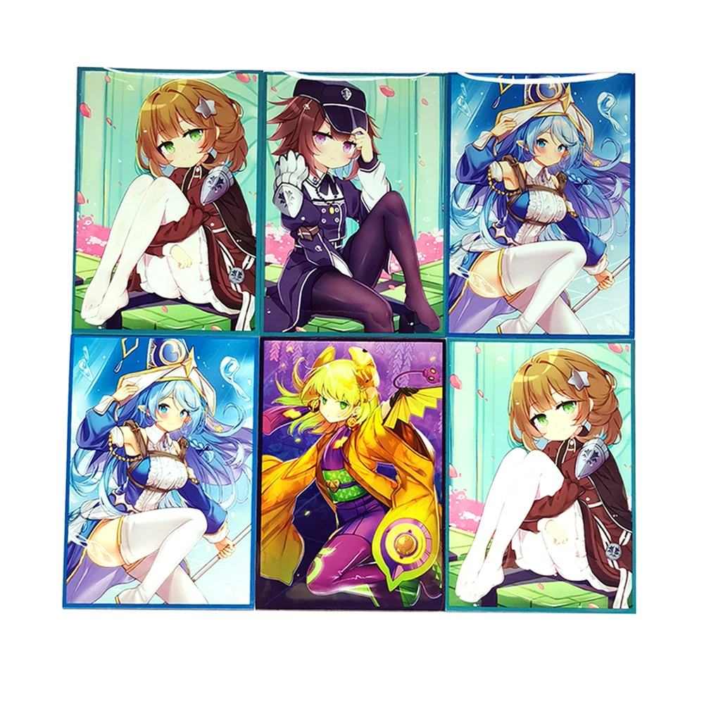 

YuGiOh Cute Anime Girls Artwork Collection Protective Sleeves Deck Shield Card Cover Board Game Penny Card Holder Japanese Size