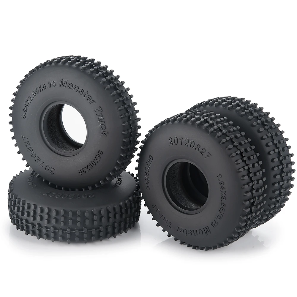 MIBIDAO 4 Stück 1,0 Zoll All-Terrain-Schlamm-Gummi-Radreifen für TRX-4M 1/18 Axial SCX24 1/24 RC Crawler Car Upgrade-Teile – Detail 31