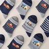 Children's car cartoon stripe pattern mid tube socks are comfortable, breathable, highly elastic, sweat absorbing, and odor resi 2