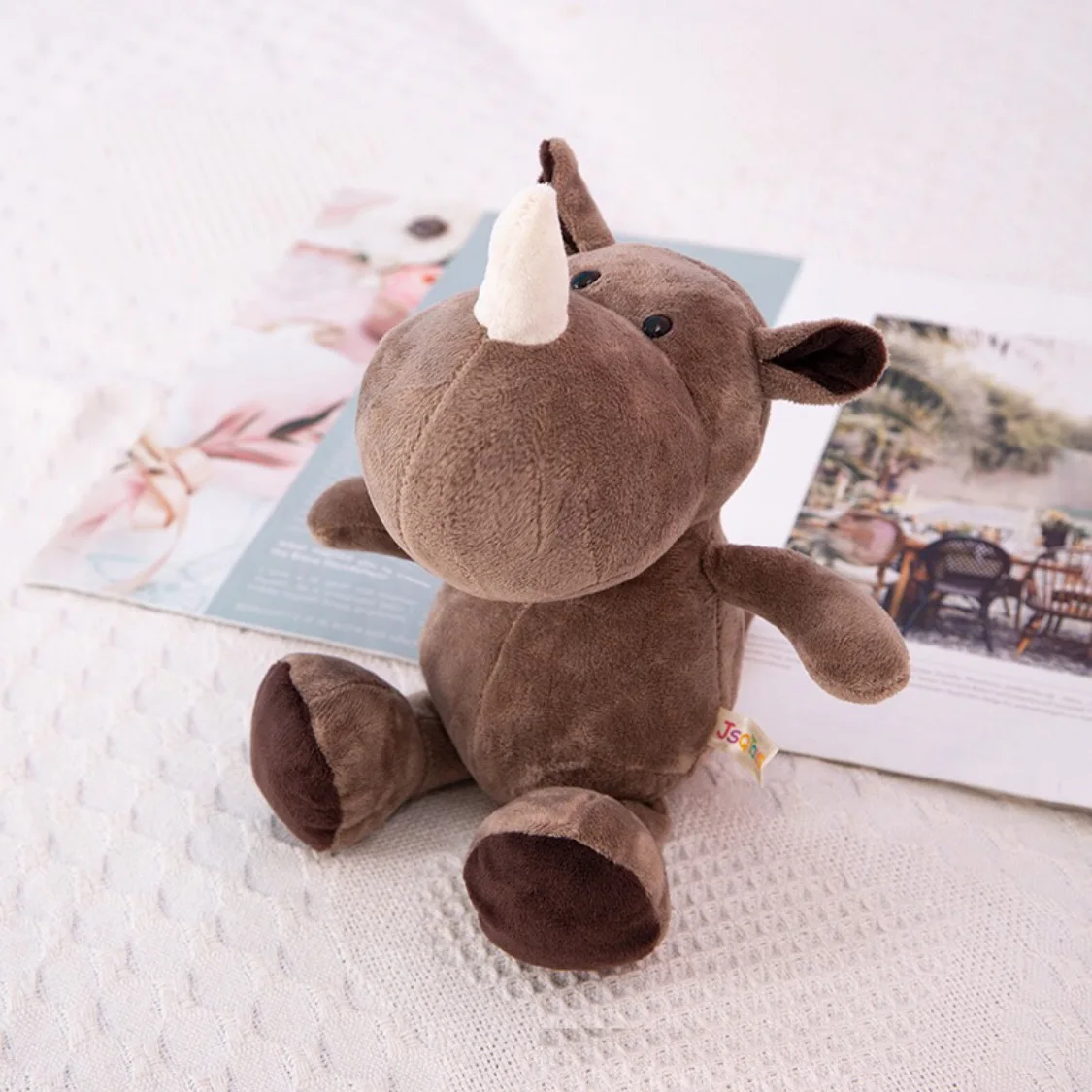 thumbnail image 1 of Juguetes de peluche de animales de la selva para niños, muñeco de peluche suave, perro, cebra, elefante, León, zorro, jirafa, compañero de juegos, regalos de navidad, 1 of 5