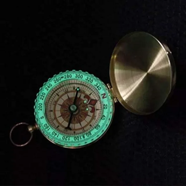 Pocket Copper Glow-in-the-Dark Compass 6
