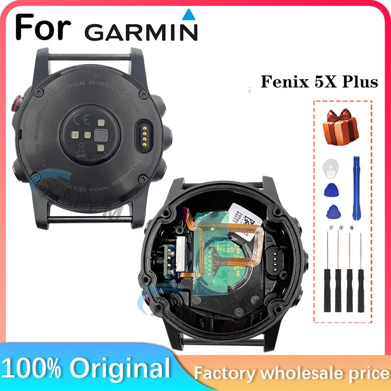 

95 New Original For Garmin Fenix 5X Plus Back Cover Case Without Battery Sports Case Bottom Cover Repair Parts Replacement