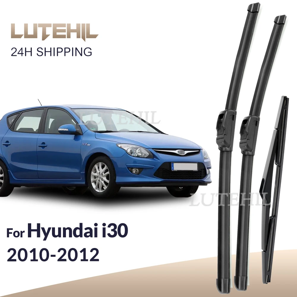 Pour Hyundai I30 FD 2010-2012 2011 Essuie-glace Avant Et Arrière Balais D'essuie-glace Pare-brise Brosses De Fenêtre 24 "+ 18" + 12