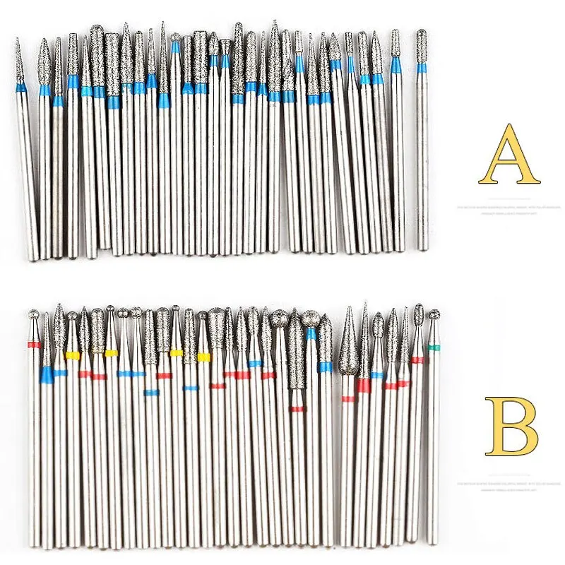 Manicure Tools 30 Pcs/Box Diamond Tungsten Nail Drill Bit Set Carbide Milling Cutter Manicure Removing Gel Polish Electric Accessories