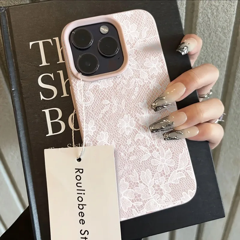 Elegant White Lace Floral Phone Case
