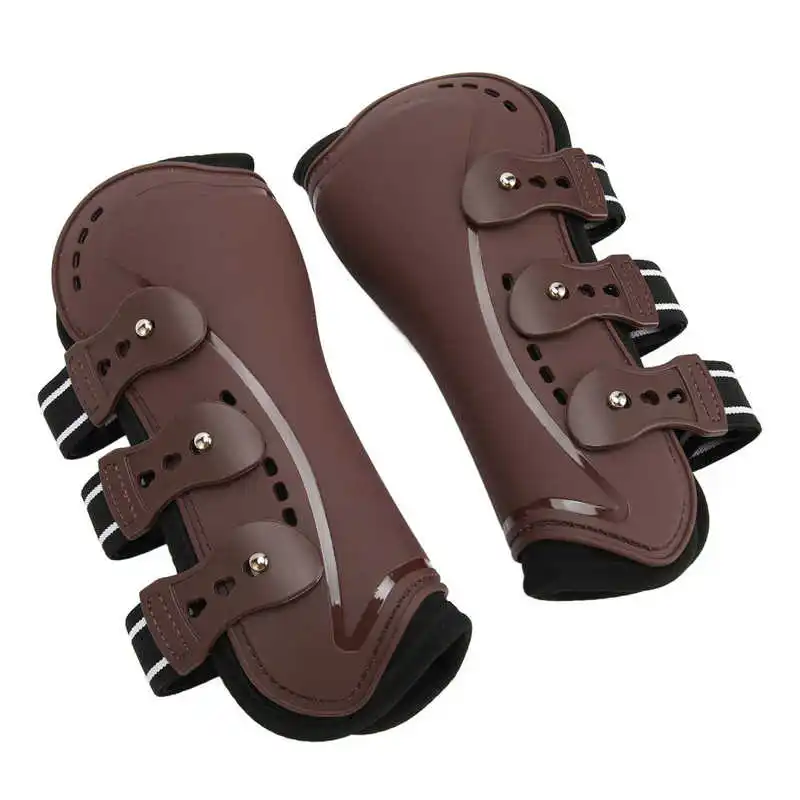 Horse Front Leg Boots Breathable Impact Resistant Prevent Slip Horse Leg Guard for Training Jumping Riding 2