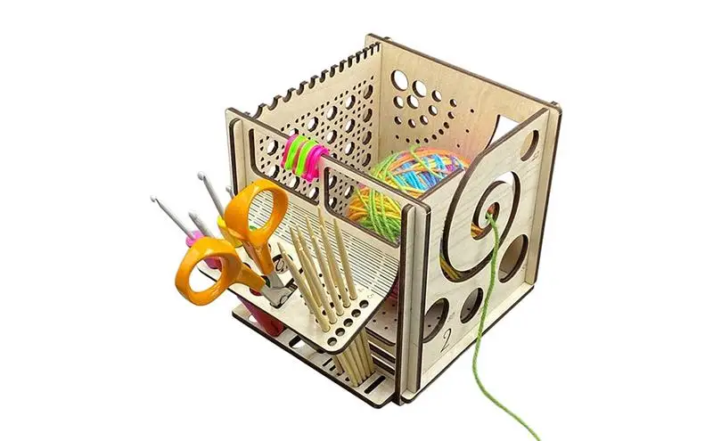 

Creative Yarn Bowl Wooden Yarn Dispenser Bowl Crochet Yarn Holder Knitted Crocheted Wool Holder Storage Bowl Multi Knitting Tool