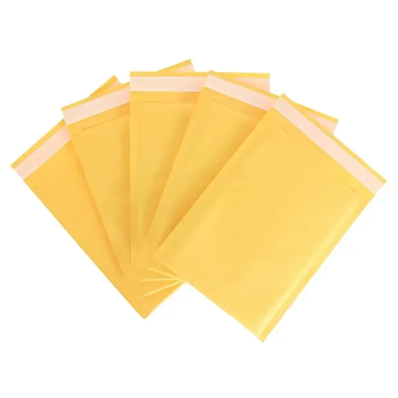 50/100pcs 크래프트 종이 버블 봉투 패딩 메일러 배송 봉투 셀프 인감 배송 포장 가방 택배 보관 가방