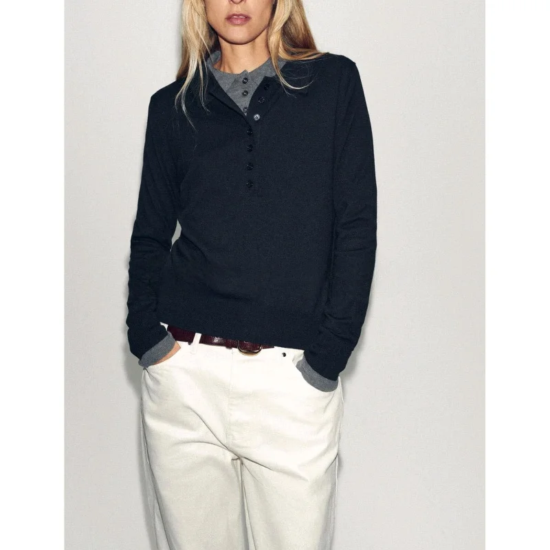 Autumn New Arrival Women's  Ne Knitted Sweater Long Sve Plain Stitch Faion Simple Sle Polyester Fiber Top