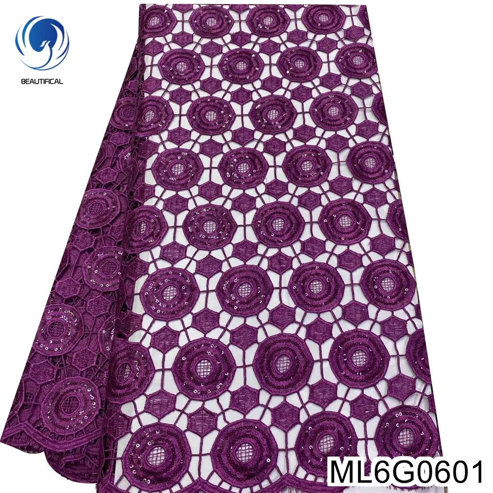 

Water Soluble Cord Fabric, Hollow-out Length Dress, African Guipure Lace, ML6G06, Advanced Sense, 2022 New