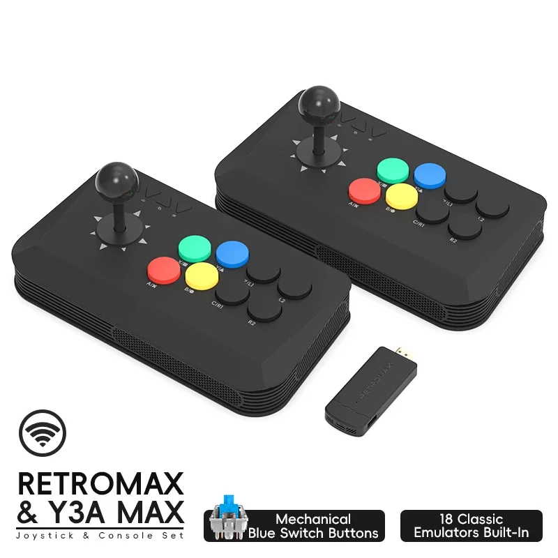 무선 Y3A 맥스 아케이드 스틱 파이트 조이스틱 PC TV 박스 멀티 시스템 유..