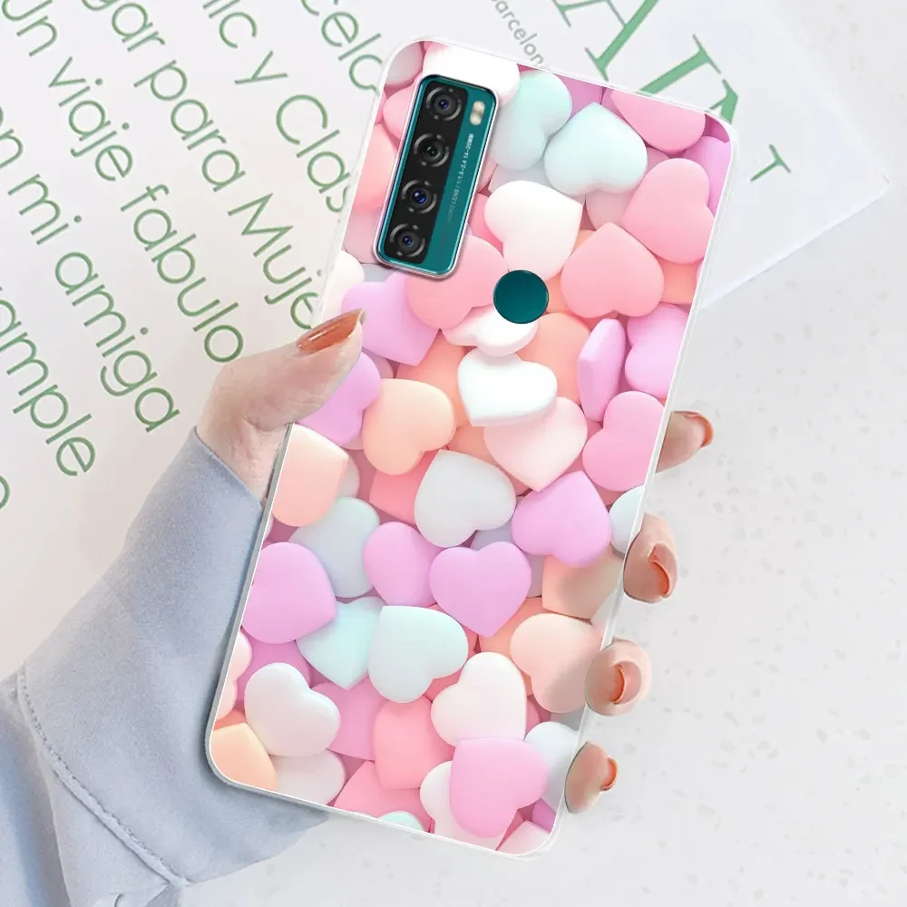 Elegant Floral Transparent Silicone Phone Case – Shock-Absorbing Soft Cover with Bumper Protection