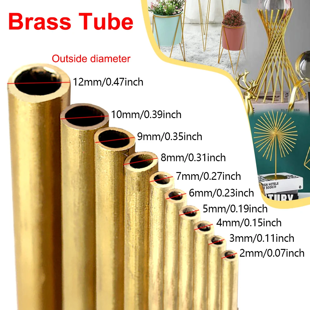 Versatile Brass Tubing for Modelmaking and Craftsmanship - Various Diameters and 300mm Length